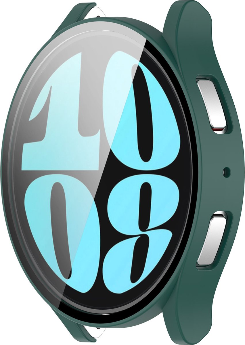 YONO Bumper geschikt voor Samsung Galaxy Watch 6 - 40mm - Screen Protector Hoesje - Full Cover Case - Donkergroen