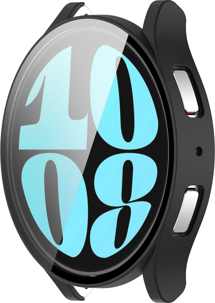 YONO Bumper geschikt voor Samsung Galaxy Watch 6 - 40mm - Screen Protector Hoesje - Full Cover Case - Zwart
