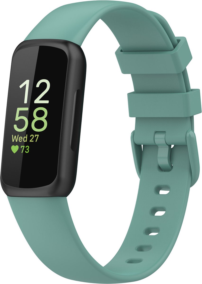 YONO Siliconen Bandje geschikt voor Fitbit Inspire 3 - Leisteen - Small