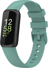 YONO Siliconen Bandje geschikt voor Fitbit Inspire 3 - Leisteen - Small