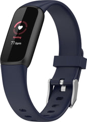YONO Siliconen Bandje geschikt voor Fitbit Luxe - Donkerblauw - Large