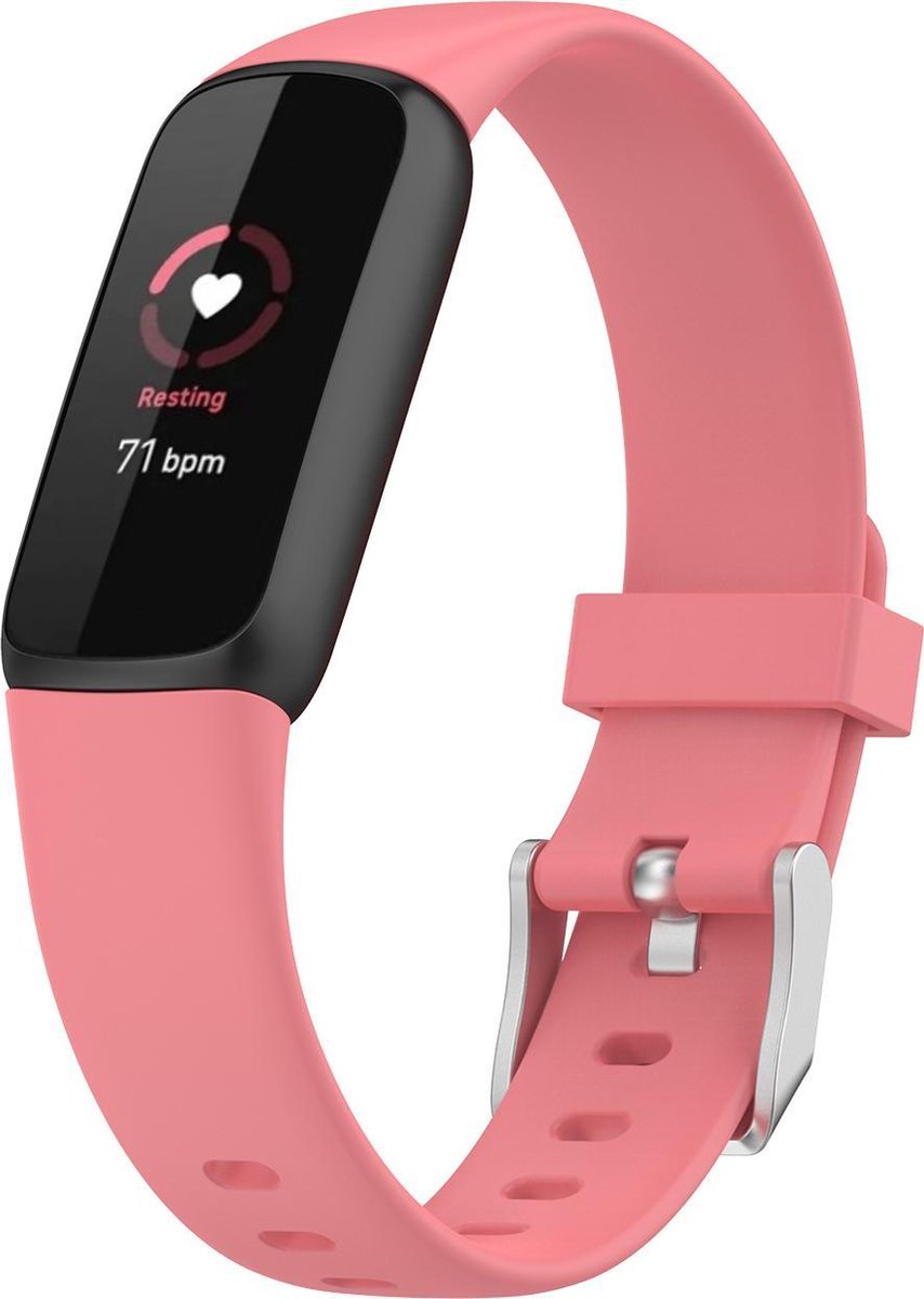 YONO Siliconen Bandje geschikt voor Fitbit Luxe - Roze - Small