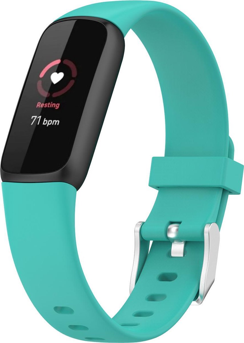 YONO Siliconen Bandje geschikt voor Fitbit Luxe - Turquoise - Small