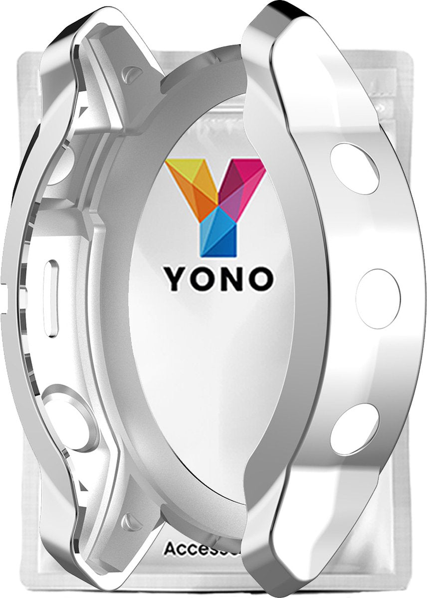 YONO Bumper geschikt voor Garmin Fenix 7S - Siliconen Hoesje - Bescherming Case - Zilver