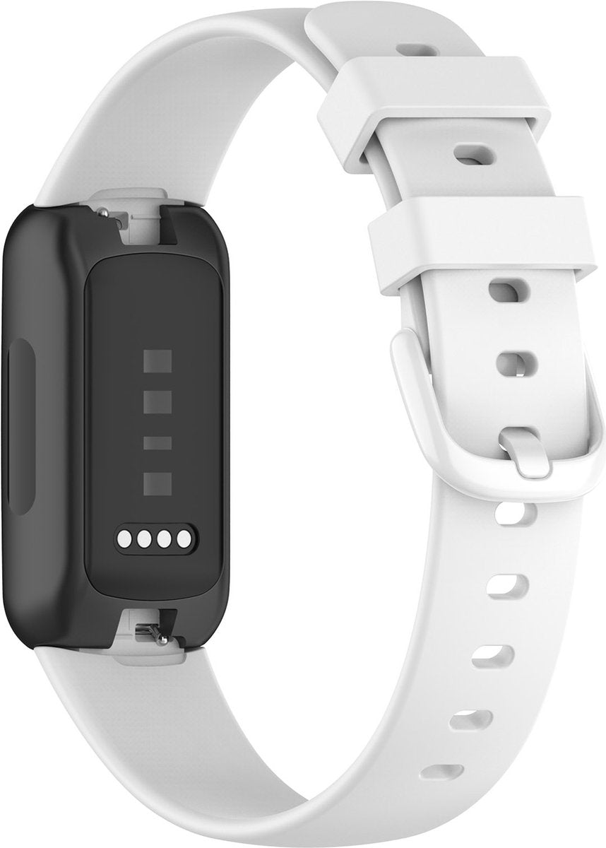 YONO Siliconen Bandje geschikt voor Fitbit Inspire 3 - Wit - Small