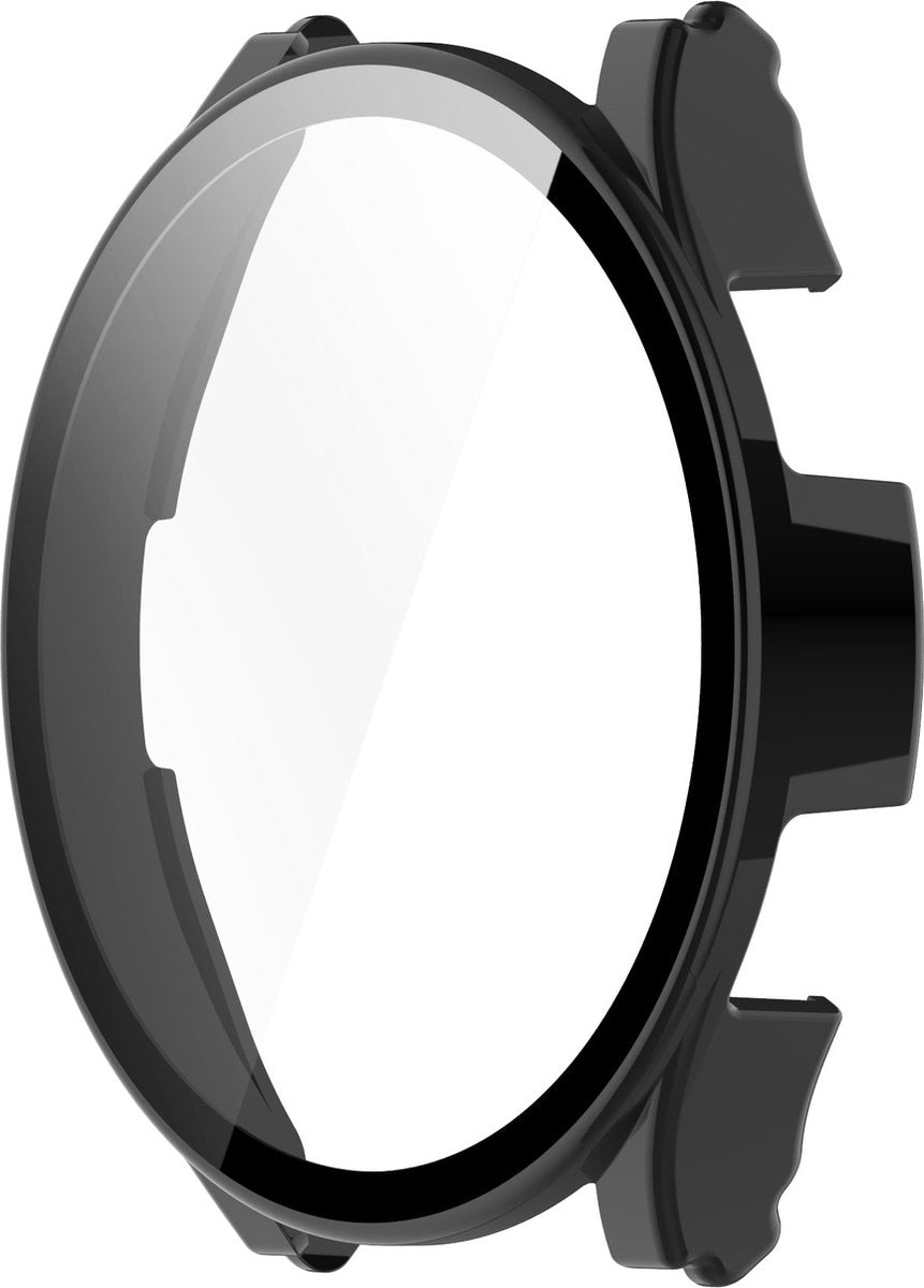 YONO Case geschikt voor Galaxy Watch 4 40mm - Screen Protector Hoesje - Full Cover Bumper - Zwart
