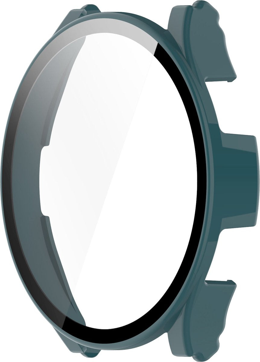 YONO Case geschikt voor Galaxy Watch 4 40mm - Screen Protector Hoesje - Full Cover Bumper - Donkergroen