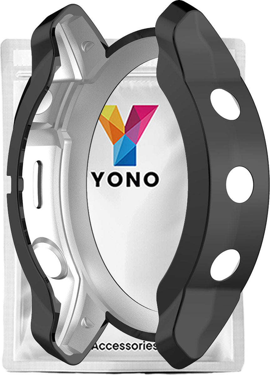 YONO Bumper geschikt voor Garmin Fenix 7S - Siliconen Hoesje - Bescherming Case - Zwart