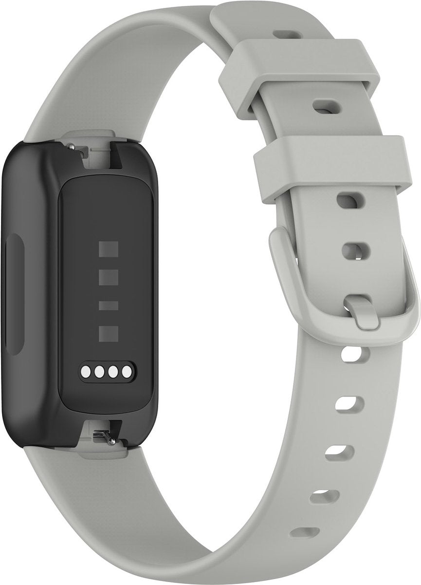YONO Siliconen Bandje geschikt voor Fitbit Inspire 3 - Grijs - Small
