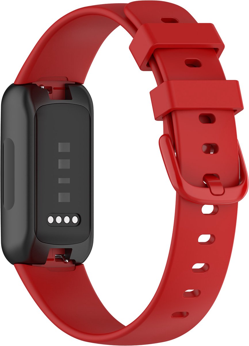 YONO Siliconen Bandje geschikt voor Fitbit Inspire 3 - Rood - Large