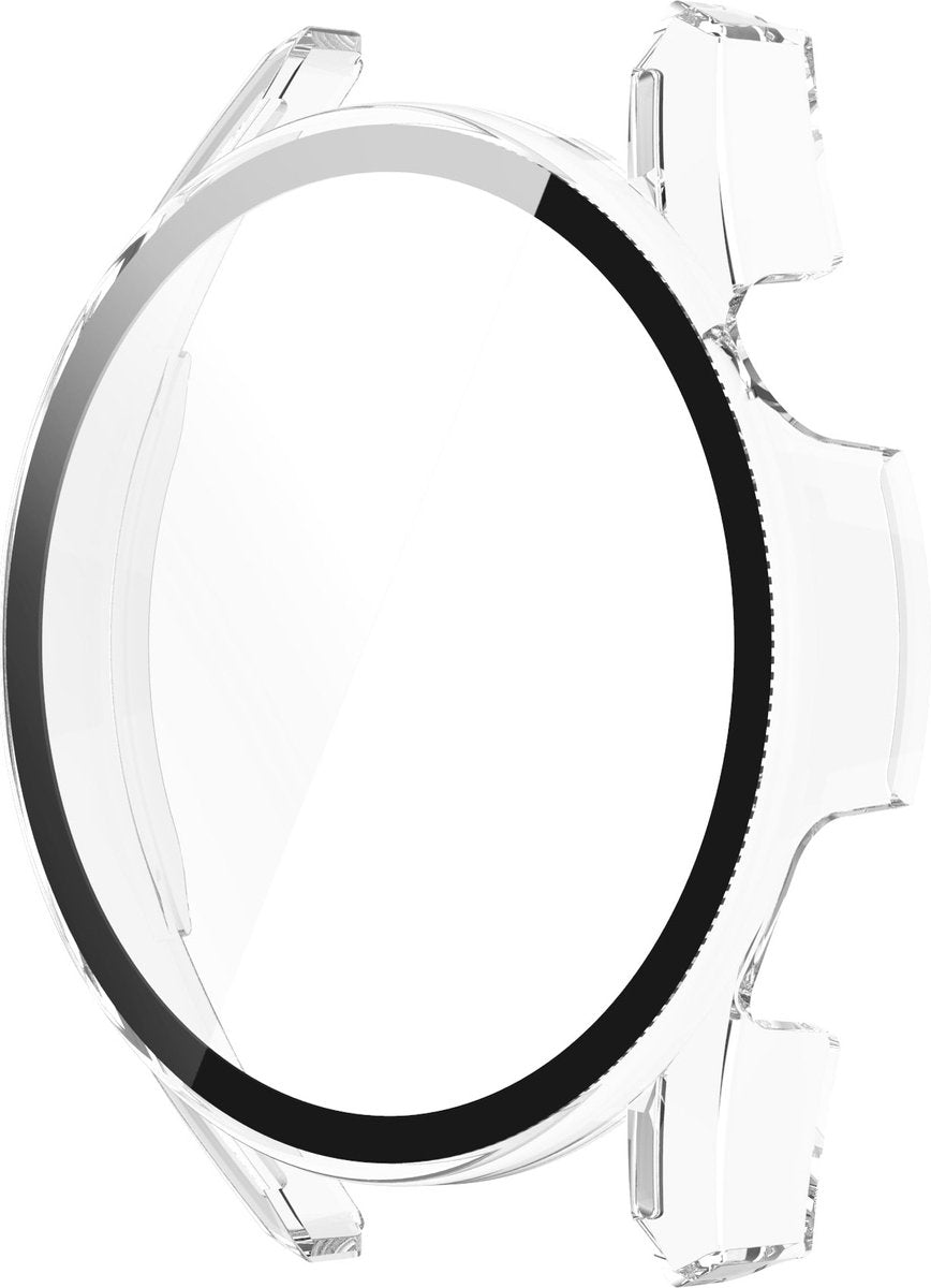 YONO Case geschikt voor Huawei Watch GT 3 - 46mm - Screen Protector Hoesje - Full Cover Bumper - Transparant
