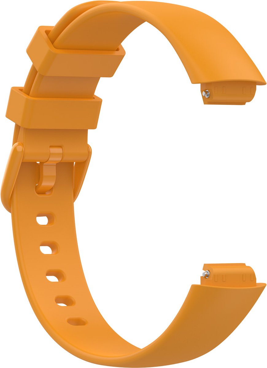 YONO Siliconen Bandje geschikt voor Fitbit Inspire 3 - Oranje - Small
