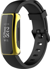 Bumper geschikt voor Fitbit Inspire 2 – Siliconen Case – Screenprotector Hoesje – Goud