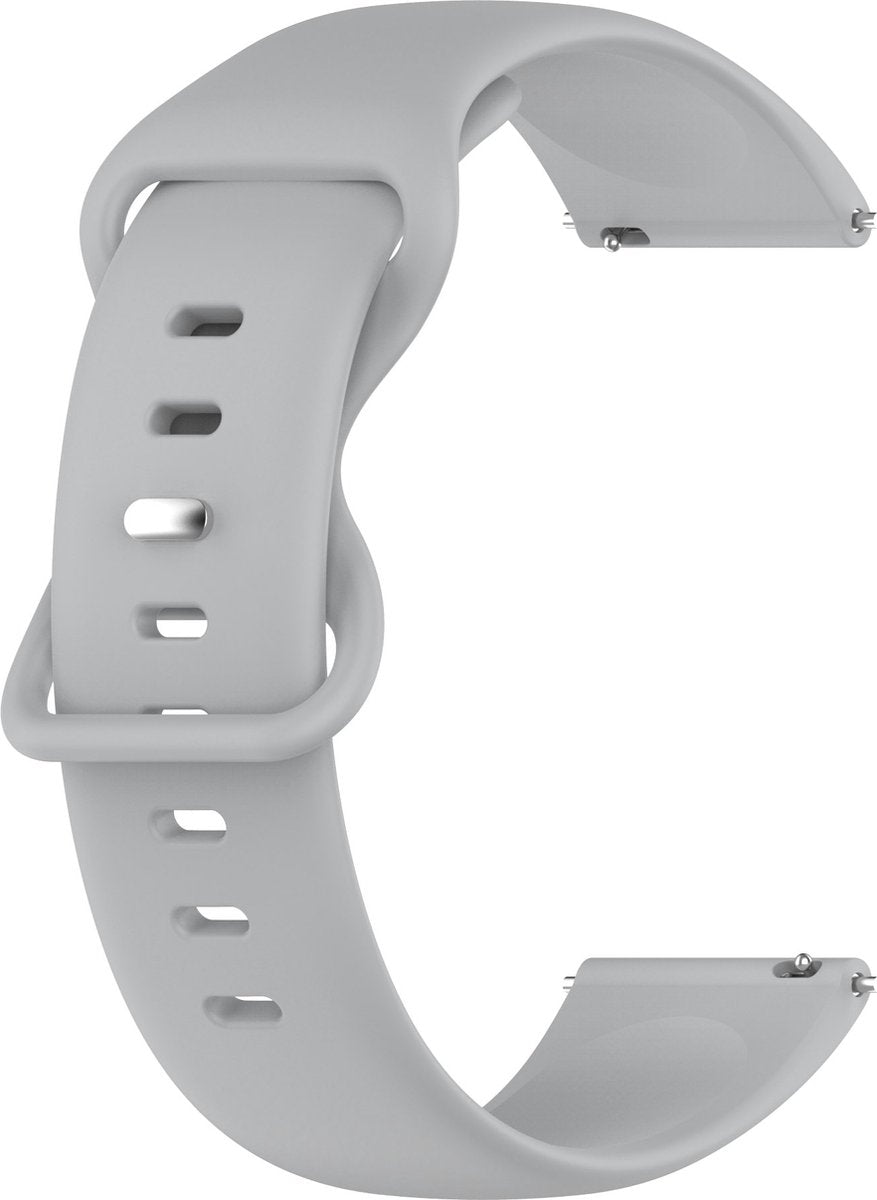 YONO Siliconen Soft Bandje 22mm - Horlogebandje geschikt voor Samsung Galaxy Watch 46mm / 3 (45mm) / Gear s3 - Polar Vantage M2 / Grit X - Huawei Watch GT 3 (pro) / 2 - Amazfit GTR - Grijs - Small