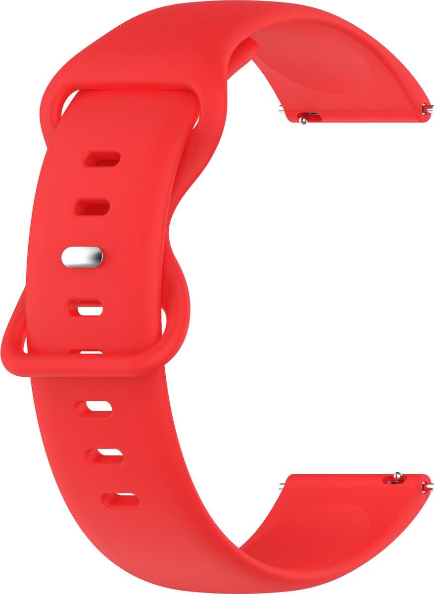 YONO Siliconen Soft Bandje 22mm - Horlogebandje geschikt voor Samsung Galaxy Watch 46mm / 3 (45mm) / Gear s3 - Polar Vantage M2 / Grit X - Huawei Watch GT 3 (pro) / 2 - Amazfit GTR - Rood - Large