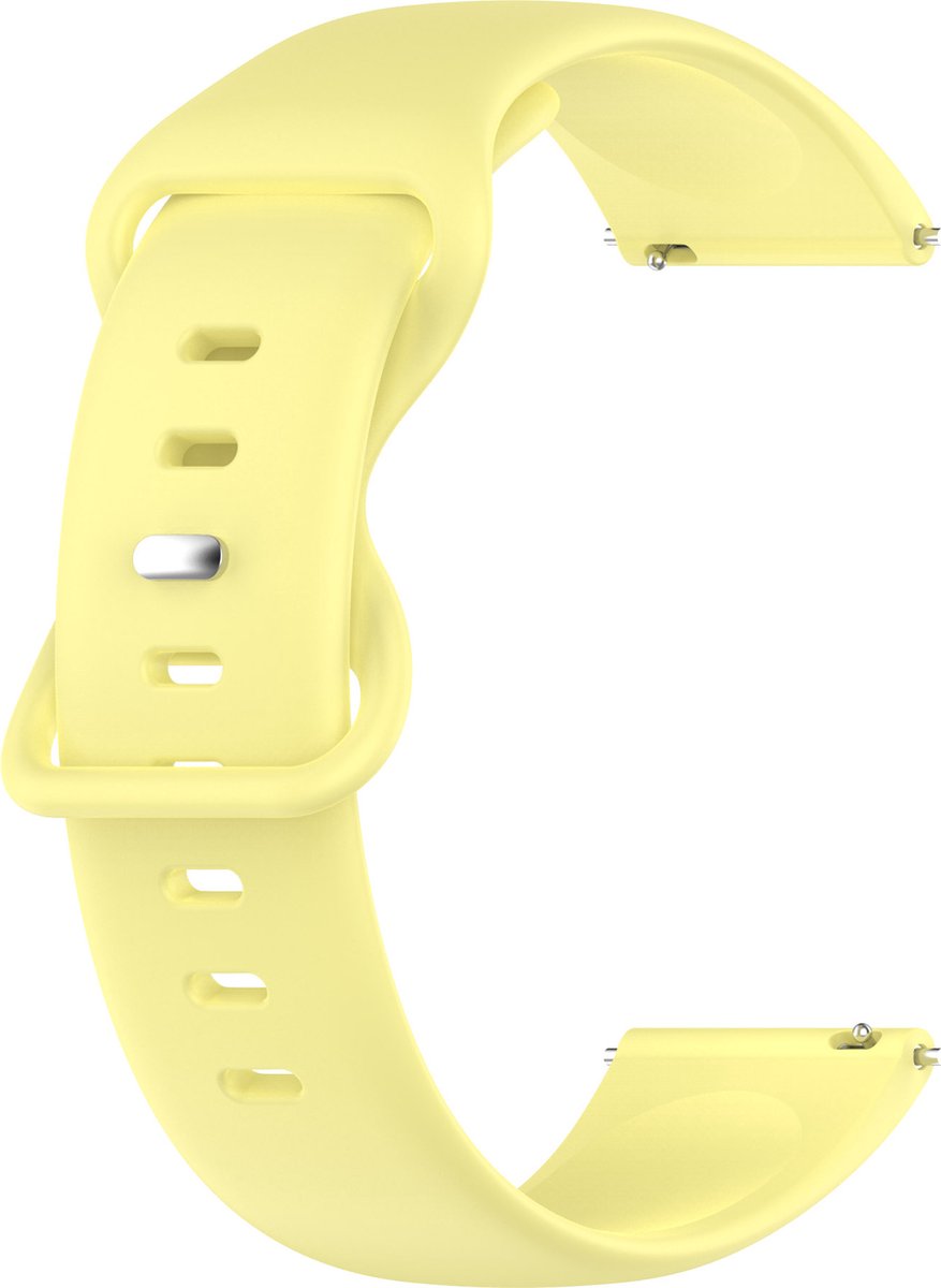 YONO Siliconen Soft Bandje 22mm - Horlogebandje geschikt voor Samsung Galaxy Watch 46mm / 3 (45mm) / Gear s3 - Polar Vantage M2 / Grit X - Huawei Watch GT 3 (pro) / 2 - Amazfit GTR - Lemon - Large