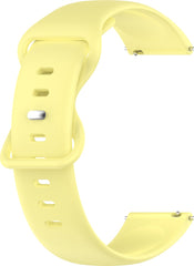 YONO Siliconen Soft Bandje 22mm - Horlogebandje geschikt voor Samsung Galaxy Watch 46mm / 3 (45mm) / Gear s3 - Polar Vantage M2 / Grit X - Huawei Watch GT 3 (pro) / 2 - Amazfit GTR - Lemon - Large