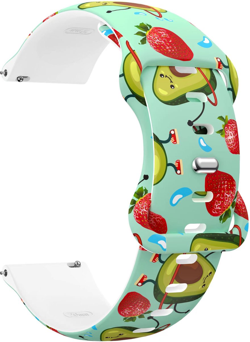 YONO Special Sport Bandje 20mm - Horlogebandje geschikt voor Samsung Galaxy Watch 7/6/5 / Pro / 4 / 3 / Active 2 - Garmin Approach / Forerunner / Venu 2 Plus / SQ / Vivomove - Polar Ignite / Unite – Huawei - Avocado