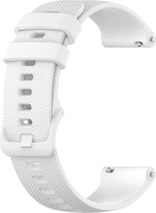 YONO Siliconen Sport Bandje 18mm - Horlogebandje geschikt voor Garmin Vivoactive 4S - Venu 2S - Vivomove 3S - Wit