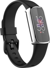 YONO Full Cover Bumper geschikt voor Fitbit Luxe - Siliconen Case - Screenprotector Hoesje - Zilver