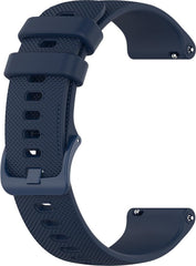 YONO Siliconen Sport Bandje 20mm - Horlogebandje geschikt voor Samsung Galaxy Watch 7 / 6 / 5 / Pro / 4 / 3 / Active 2 - Garmin Approach / Forerunner / Venu 2 Plus / SQ / Vivomove - Polar Ignite / Unite – Huawei - Donkerblauw
