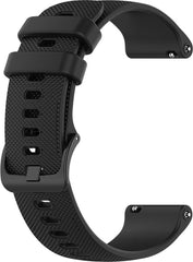 YONO Siliconen Sport Bandje 18mm - geschikt voor Garmin Vivoactive 4S - Venu 2S - Vivomove 3S - Zwart