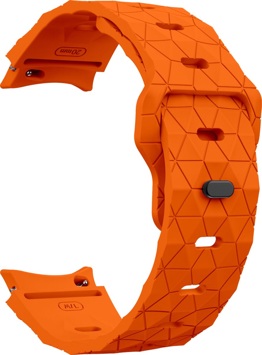 YONO Hexagon Bandje 20mm - Horlogebandje geschikt voor Samsung Galaxy Watch 7/6/5/4 (40/43/44/47mm Classic & Pro) - Oranje