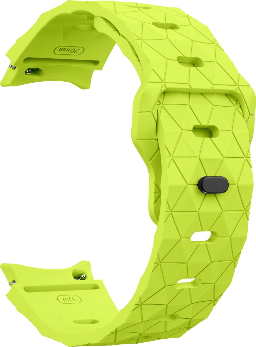 YONO Hexagon Bandje 20mm - Horlogebandje geschikt voor Samsung Galaxy Watch 7/6/5/4 (40/43/44/47mm Classic & Pro) - Mamba Groen