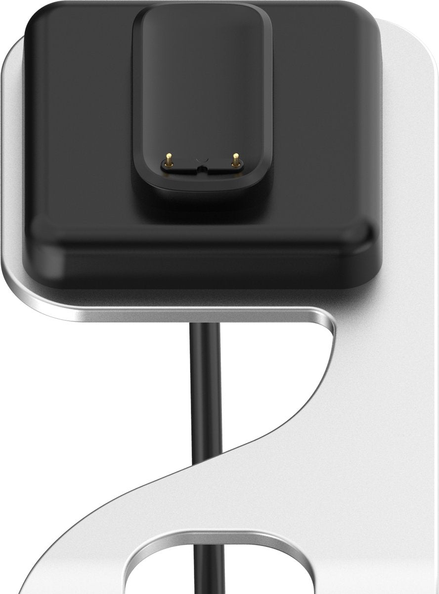 YONO Oplader Dock geschikt voor Fitbit Charge 5 / 6 / Fitbit Luxe - Oplaadstation en Houder - Oplaadkabel - Zilver