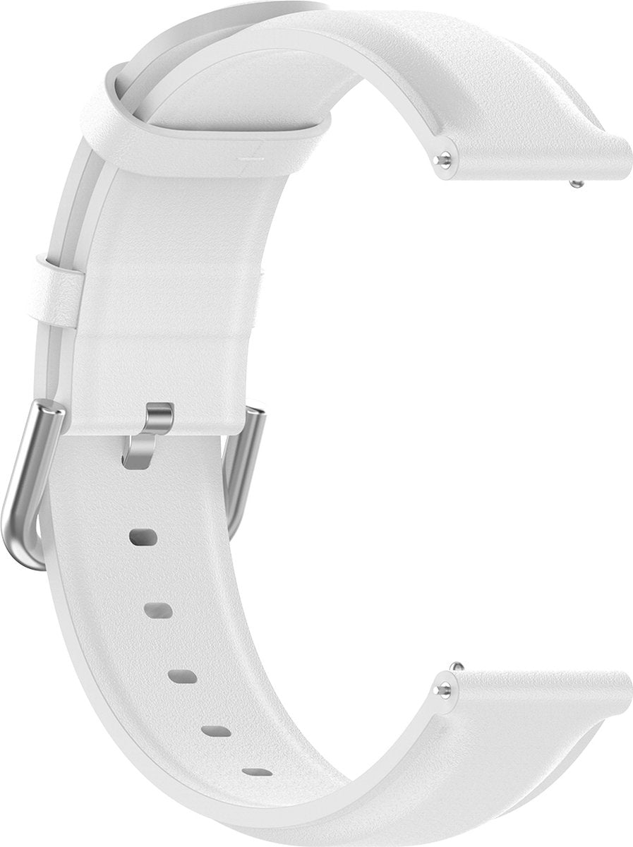 YONO Bandje geschikt voor Samsung Galaxy Watch 5 - Vacca Leer - Wit