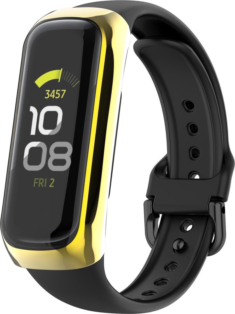 YONO Bumper geschikt voor Galaxy Fit 2 – Siliconen Case – Screenprotector Hoesje – Goud