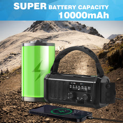 YONO Noodradio - 10.000mAh Powerbank - Opwindbaar en Oplaadbaar - Zaklamp