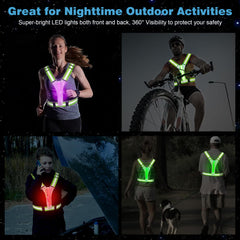 YONO Hardloopvest met Verlichting - USB-C Oplaadbaar - One Size