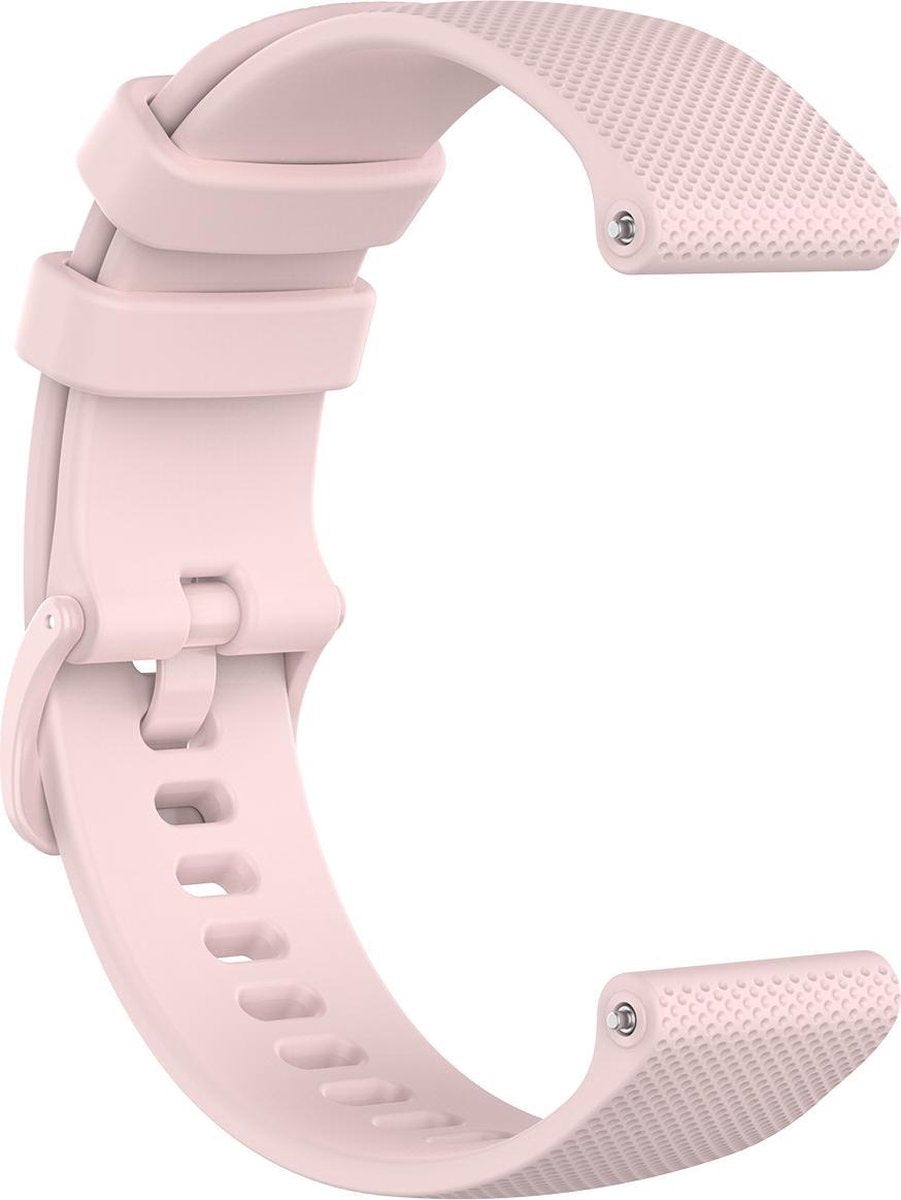 YONO Siliconen Sport Bandje 20mm - Horlogebandje geschikt voor Samsung Galaxy Watch 7 / 6 / 5 / Pro / 4 / 3 / Active 2 - Garmin Approach / Forerunner / Venu 2 Plus / SQ / Vivomove - Polar Ignite / Unite – Huawei - Lichtroze