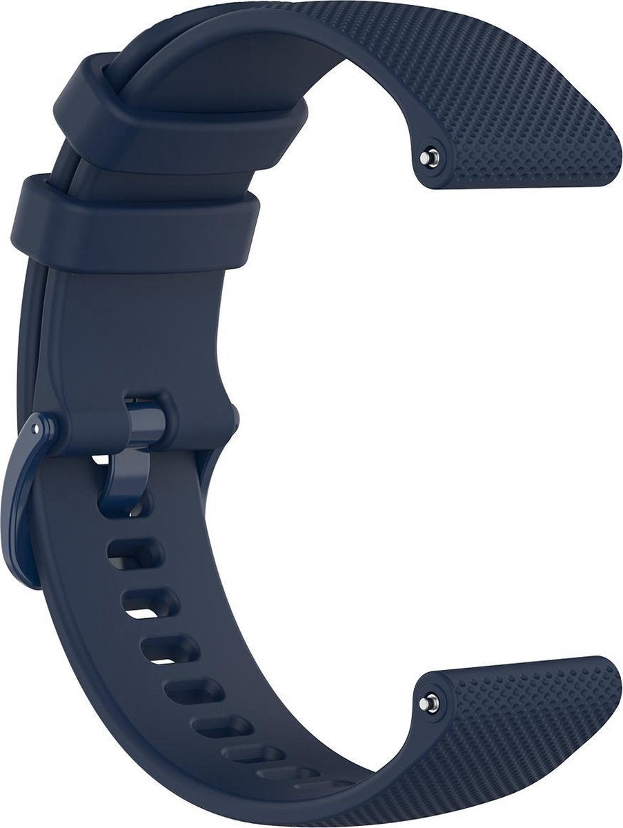YONO Siliconen Sport Bandje 18mm - Horlogebandje geschikt voor Garmin Vivoactive 4S - Venu 2S - Vivomove 3S - Donkerblauw