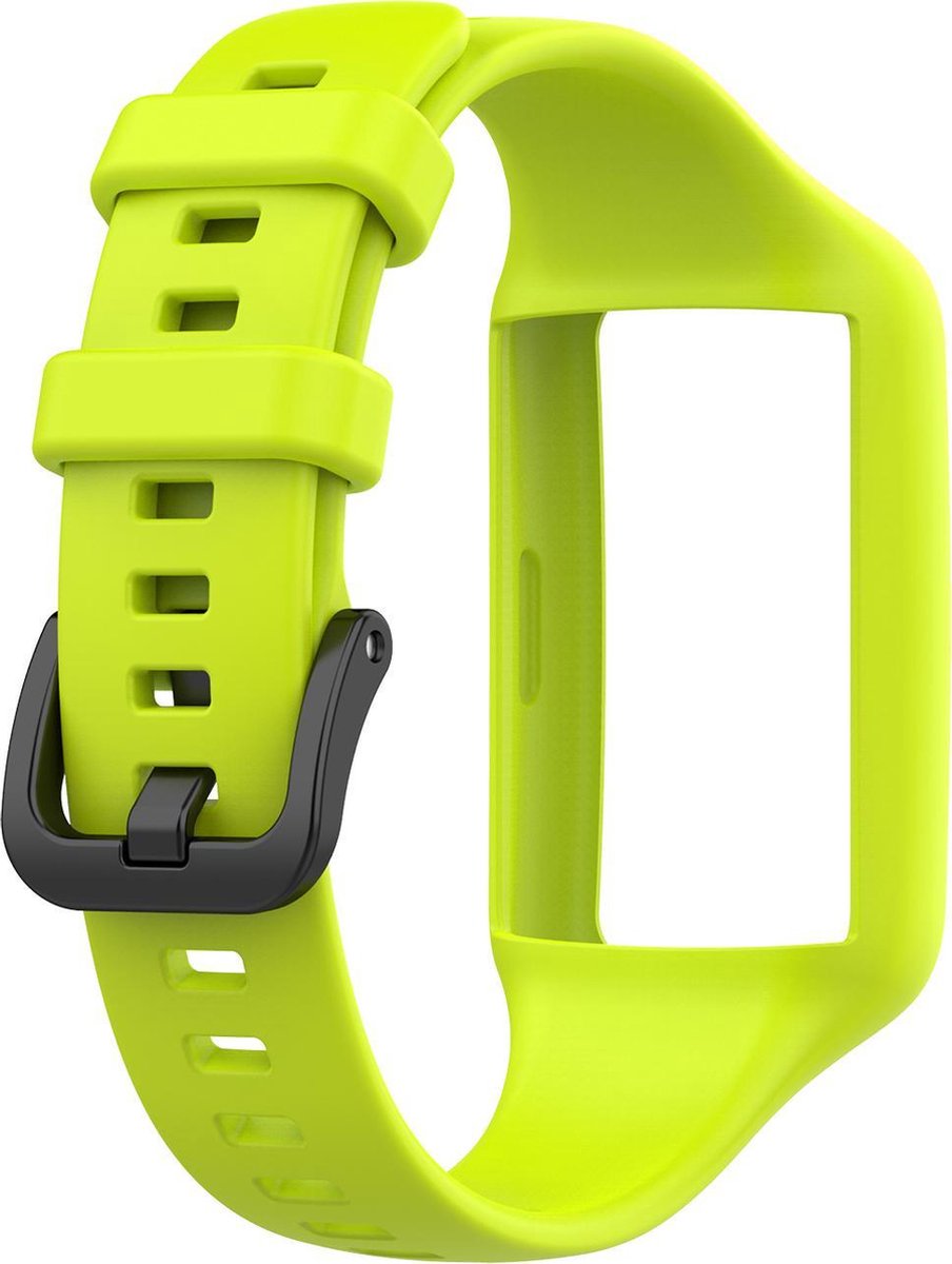 YONO Siliconen Bandje geschikt voor Huawei Band 6 - Groen