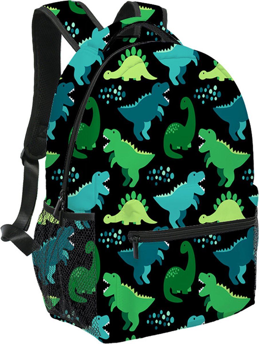 YONO Kinder Rugzak Dino - Rugtas voor Jongens en Meisjes - Kleuter - Peuter - Schooltas Basisschool - 7.5 L - Dinosaurus Groen