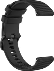 YONO Siliconen Sport Bandje 20mm - Horlogebandje geschikt voor Samsung Galaxy Watch 7 / 6 / 5 / Pro / 4 / 3 / Active 2 - Garmin Approach / Forerunner / Venu 2 Plus / SQ / Vivomove - Polar Ignite / Unite – Huawei - Zwart