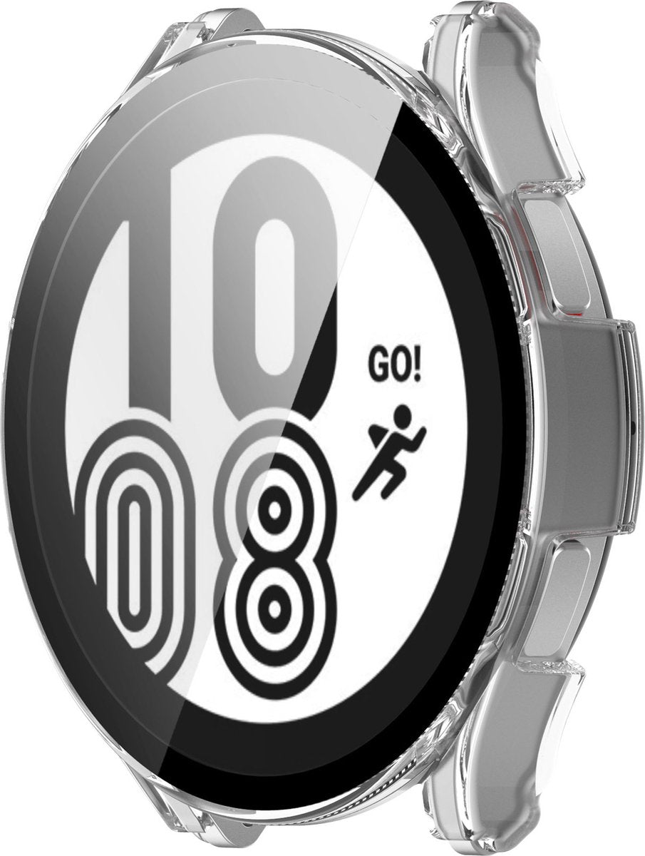 YONO Case geschikt voor Galaxy Watch 4 40mm - Screen Protector Hoesje - Full Cover Bumper - Transparant