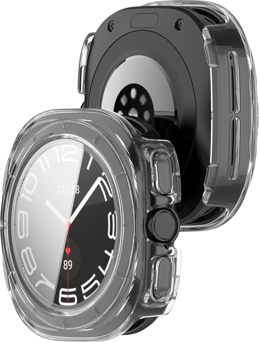 YONO Hoesje geschikt voor Samsung Galaxy Watch Ultra - 47mm - Screen Protector Bumper Case - Transparant