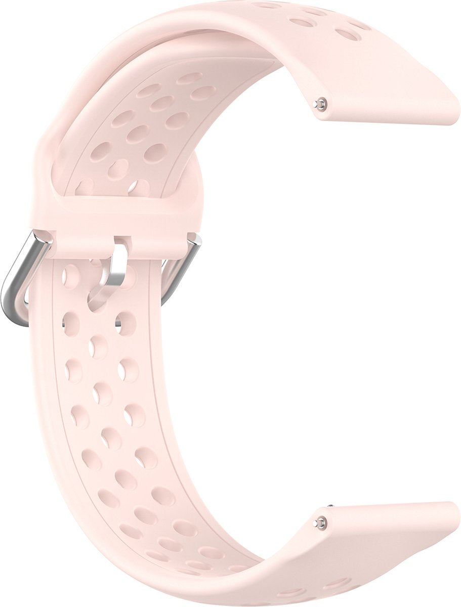 YONO Sport Air Bandje 20mm - Horlogebandje geschikt voor Samsung Galaxy Watch 7/6/5 / Pro / 4 / 3 / Active 2 - Garmin Approach / Forerunner / Venu 2 Plus / SQ / Vivomove - Polar Ignite / Unite – Huawei - Lichtroze