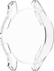 YONO Full Cover Bumper geschikt voor Samsung Galaxy Watch 4 44mm - Siliconen Case Screenprotector Hoesje - Transparant