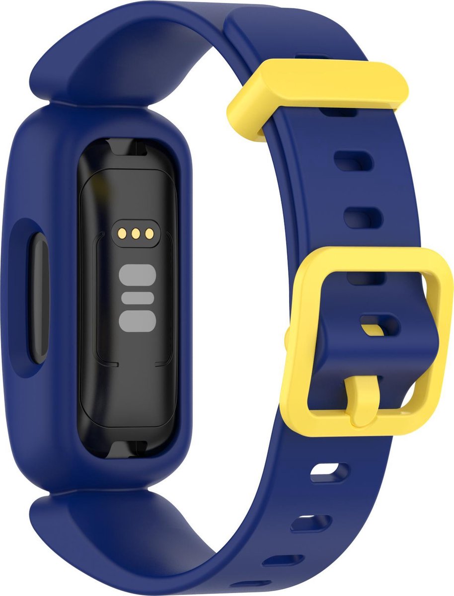 YONO Siliconen Bandje geschikt voor Fitbit Ace 3 Kids - Inspire 2 - Blauw