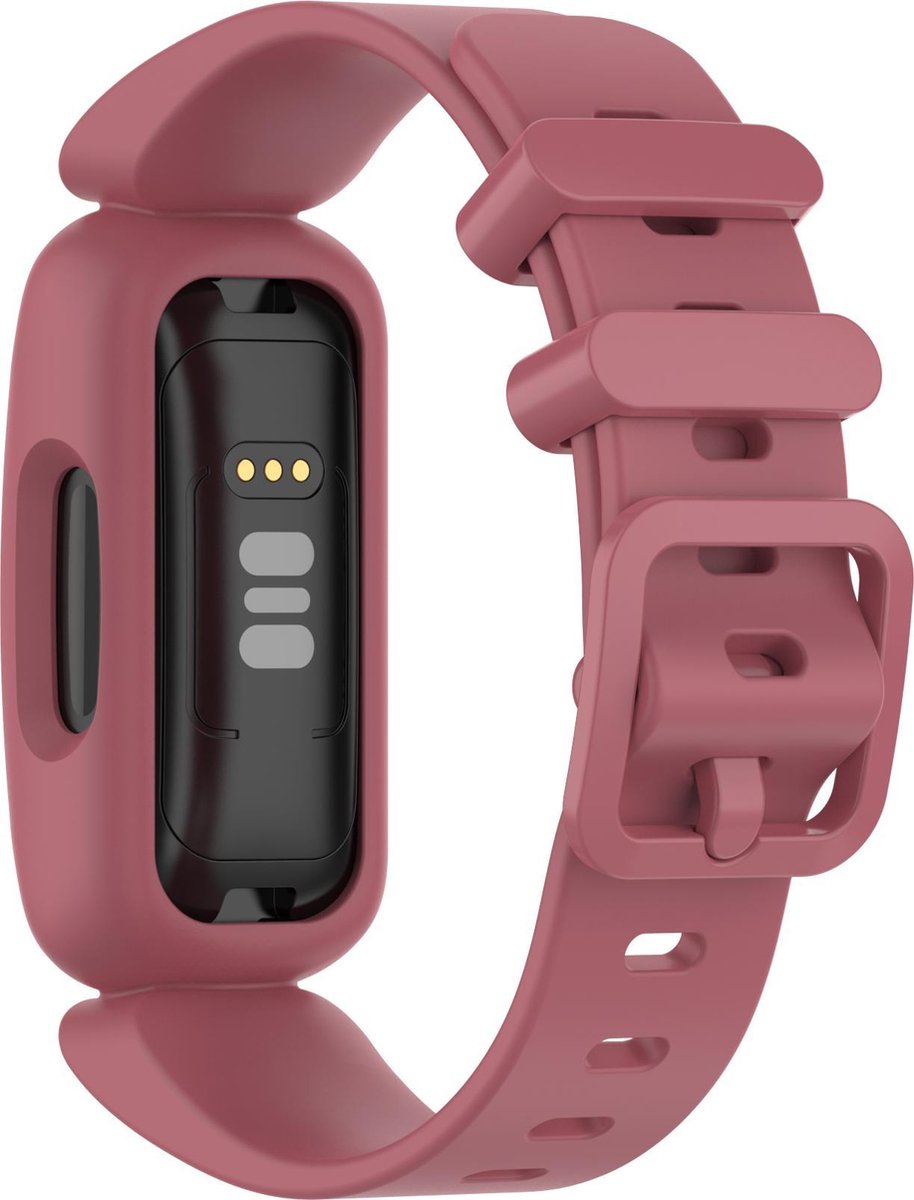 YONO Siliconen Bandje geschikt voor Fitbit Ace 3 Kids - Inspire 2 - Rood