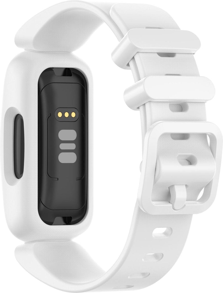 YONO Siliconen Bandje geschikt voor Fitbit Ace 3 Kids - Inspire 2 - Wit