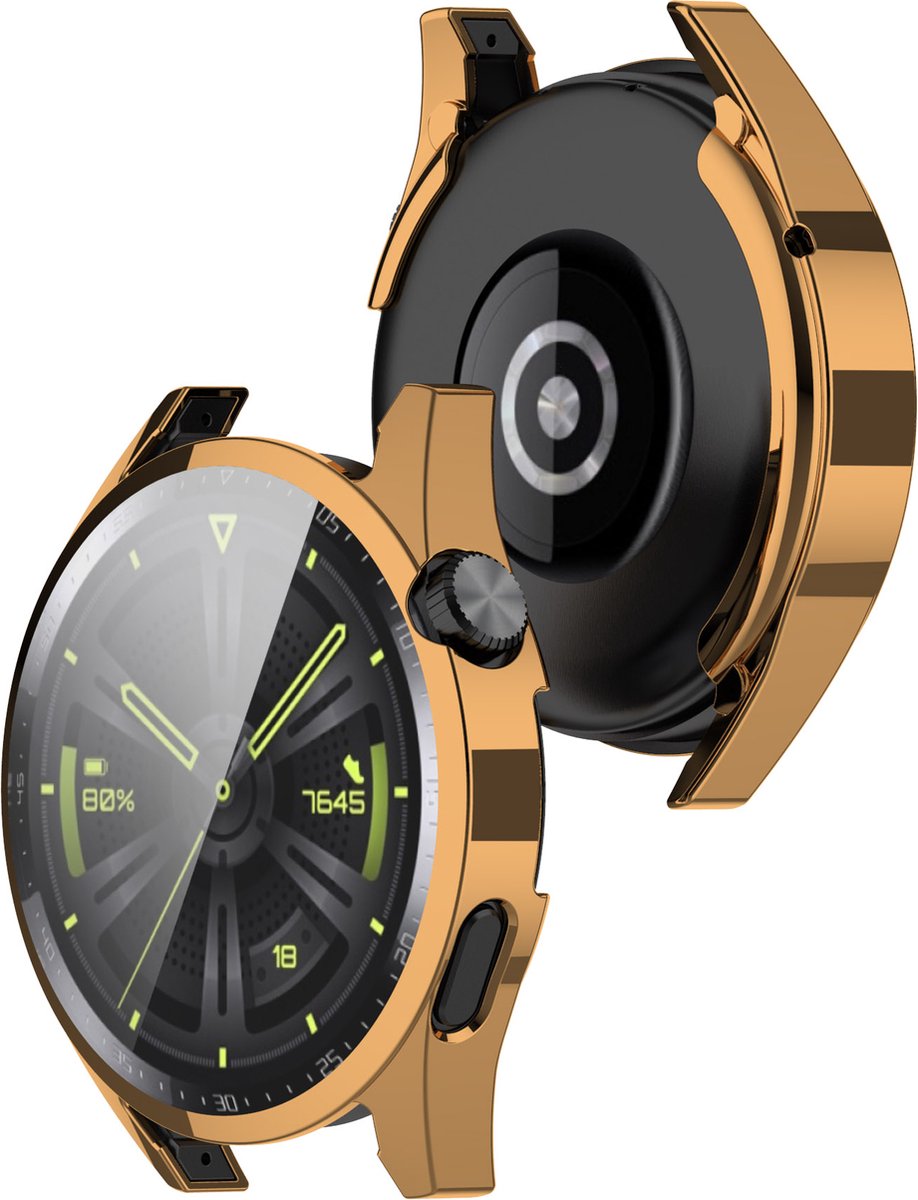 YONO Bumper geschikt voor Huawei Watch GT 3 - 42mm - Full Cover Soft Case - Hoesje - Rose Gold