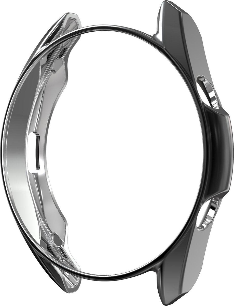 YONO Bumper geschikt voor Samsung Galaxy Watch 3 45mm – Siliconen Case Screenprotector – Zwart