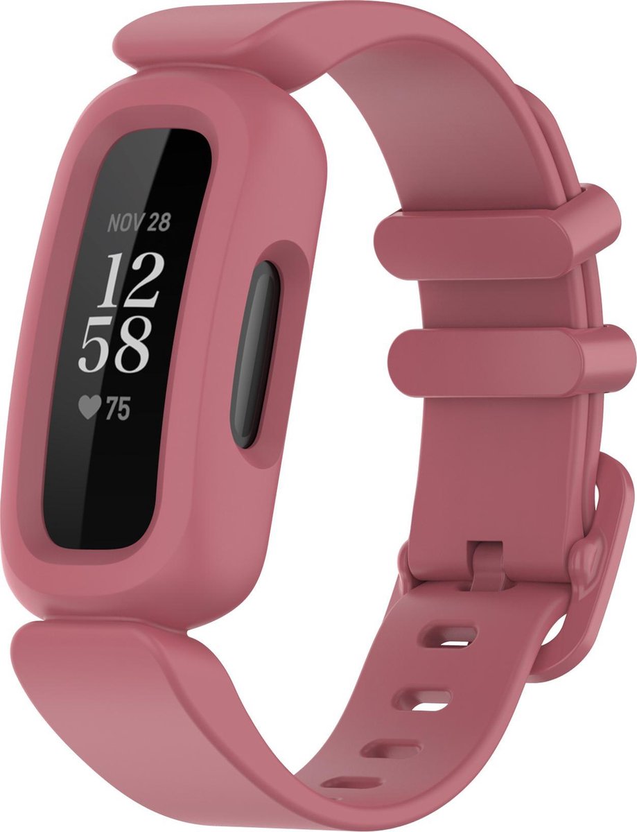 YONO Siliconen Bandje geschikt voor Fitbit Ace 3 Kids - Inspire 2 - Rood