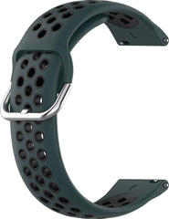 YONO Sport Air Smartwatch Bandje 20mm - Horlogebandje geschikt voor Samsung Galaxy Watch 7 / 6 / 5 / Pro / 4 / 3 / Active 2 - Polar Ignite / Unite – Huawei - Donkergroen / Zwart