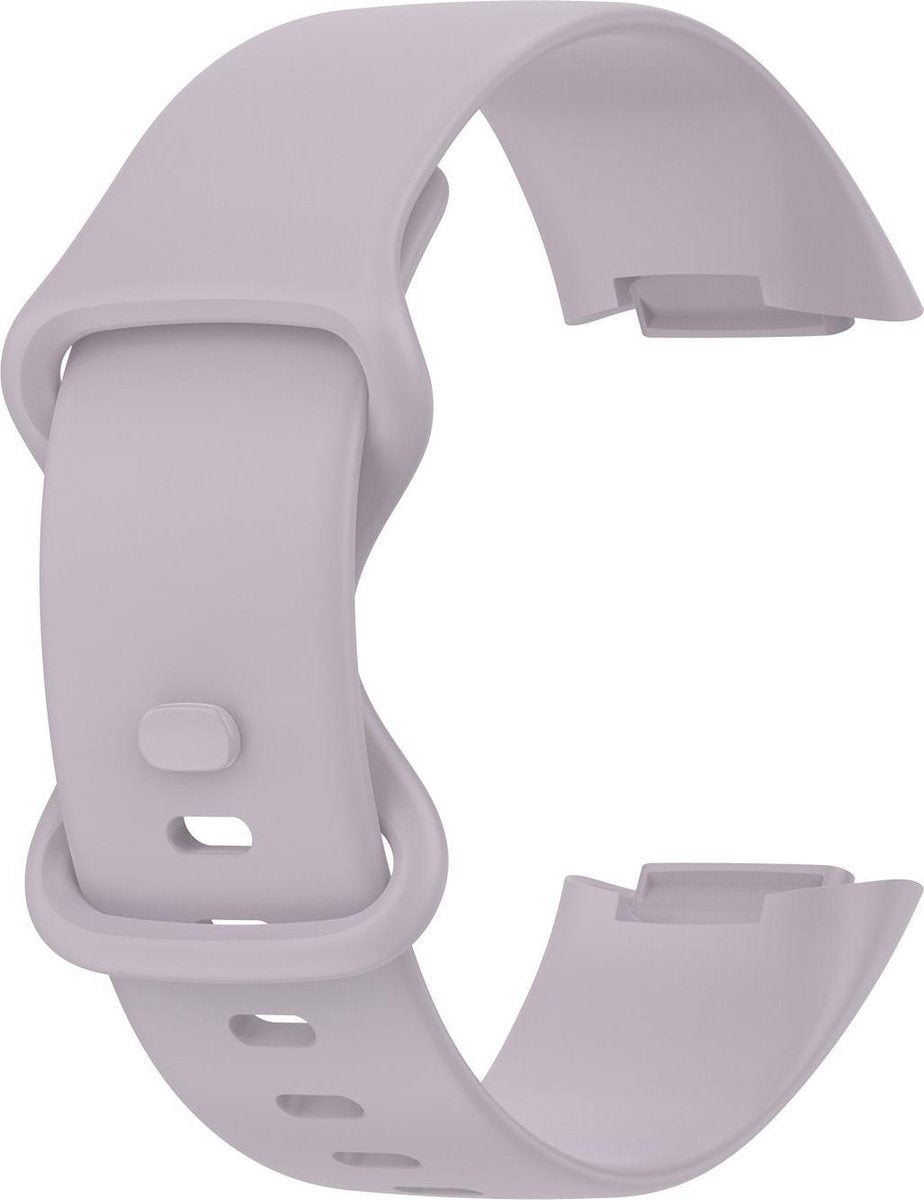 YONO Siliconen Bandje geschikt voor Fitbit Charge 5 / 6 - Lavendel - Large